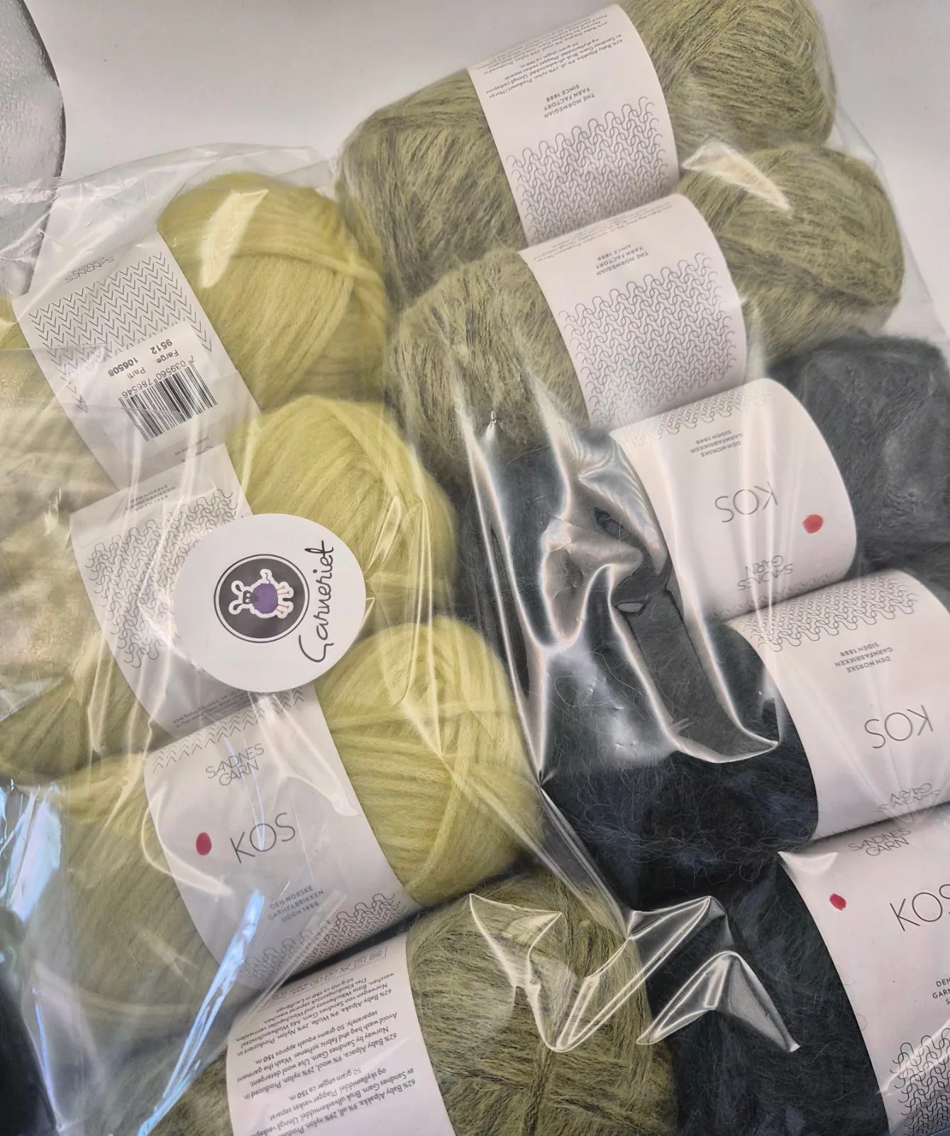 Rea paket Kos 9 nystan färg Grön Mix 9512/8581/9541 – Sandnes