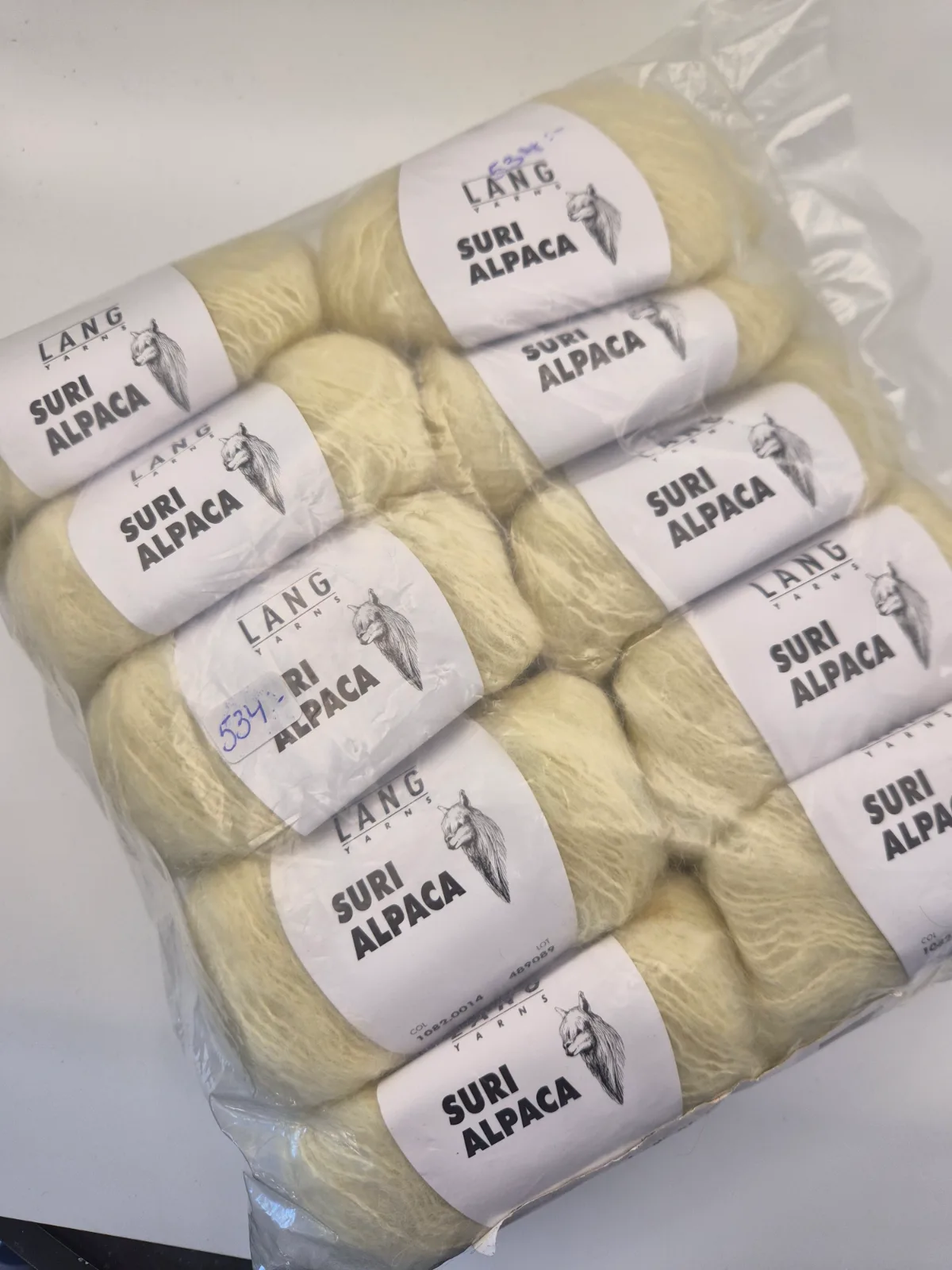 Rea paket Suri Alpaca 10 nystan färg Ljusgul – Lang